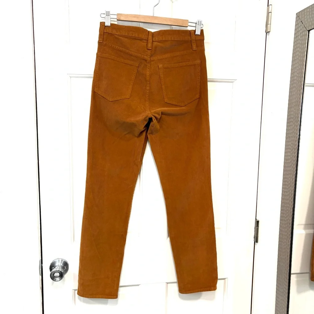 J. Crew Corduroy Pants Womens 27 Brown Rust Vintage Straight Stretch Preppy Boho